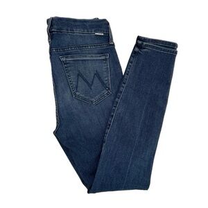MOTHER The Looker Ankle High Rise Skinny Jeans, We The Animals Blue, size 28
